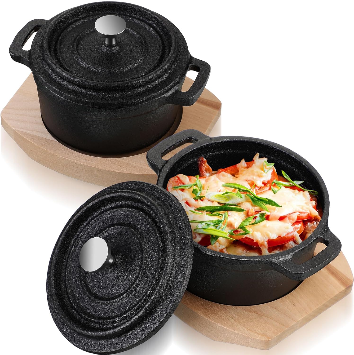 Leyeet Dutch Oven Pot, 5.2 Quart Enameled Cast Iron Dutch Oven Pot With