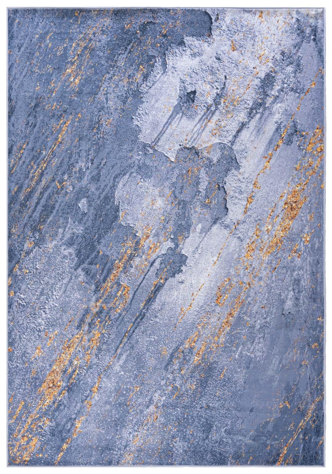 Mazovia Grande Alfombra Salón 160x230cm Antracita Azul Abstracto con Estilo