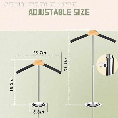 Miniatura 3 de Pantalla ajustable para camisetas para adultos para proveedores, soporte de hombro flexible de 18 a 31.1 pulgadas, soporte de hombro portátil para