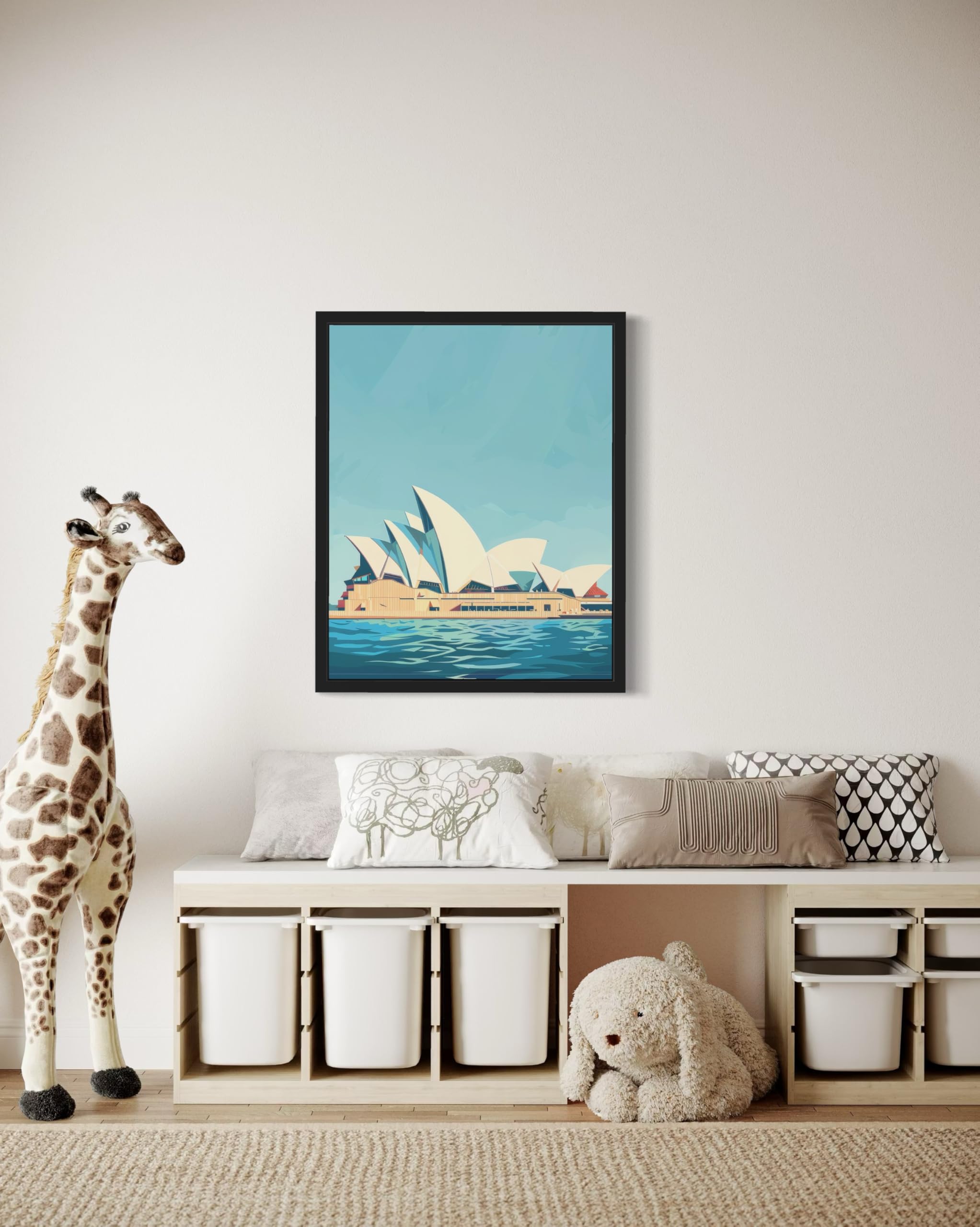 Amazon.com: Sydney Opera House Landscape Poster Art Print, Retro