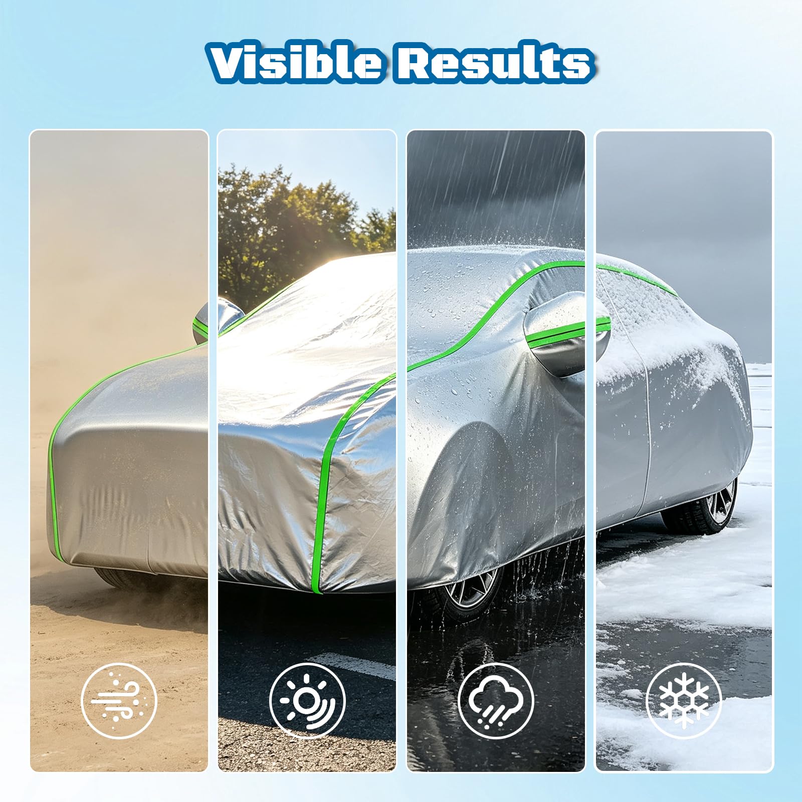 Copri Auto per Chery Omoda 5 Funda,Copertura Auto Resistente ad Acqua Polvere Neve Sole Freddo, Strisce Riflettenti Tutte Le Stagioni