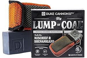 Duke Cannon Tactical Soap Pouch Holder & Scrubber + Lump of Coal Soap Bar