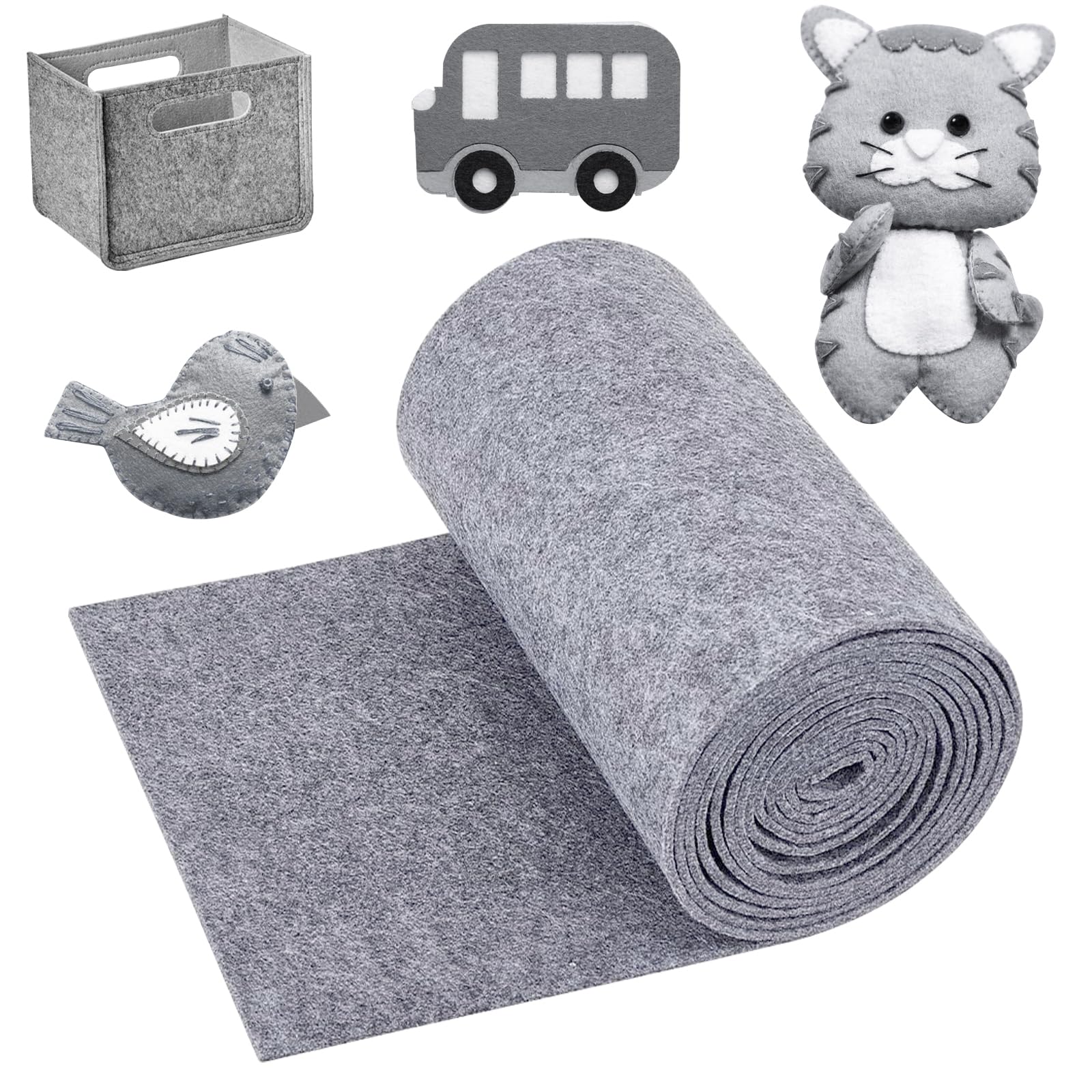 Rollo De Fieltro De Poliéster 3 Mm X 30 Cm X 300 Cm - Tela Para Manualidades, Decoración, Antideslizante, Varios Colores