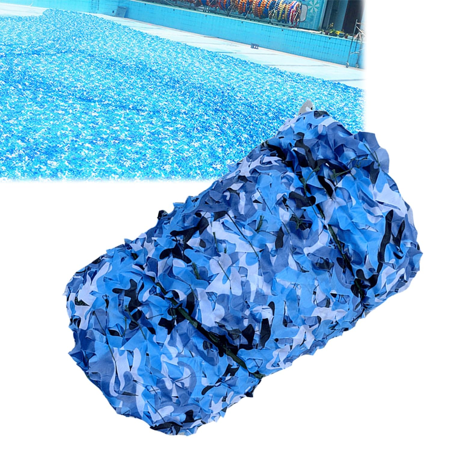 One Color Camouflage Netting Marine Blue Camo Net For Hunting Military Theme Shooting Oxford Fabric Camo Netting (Size : 2X4m)