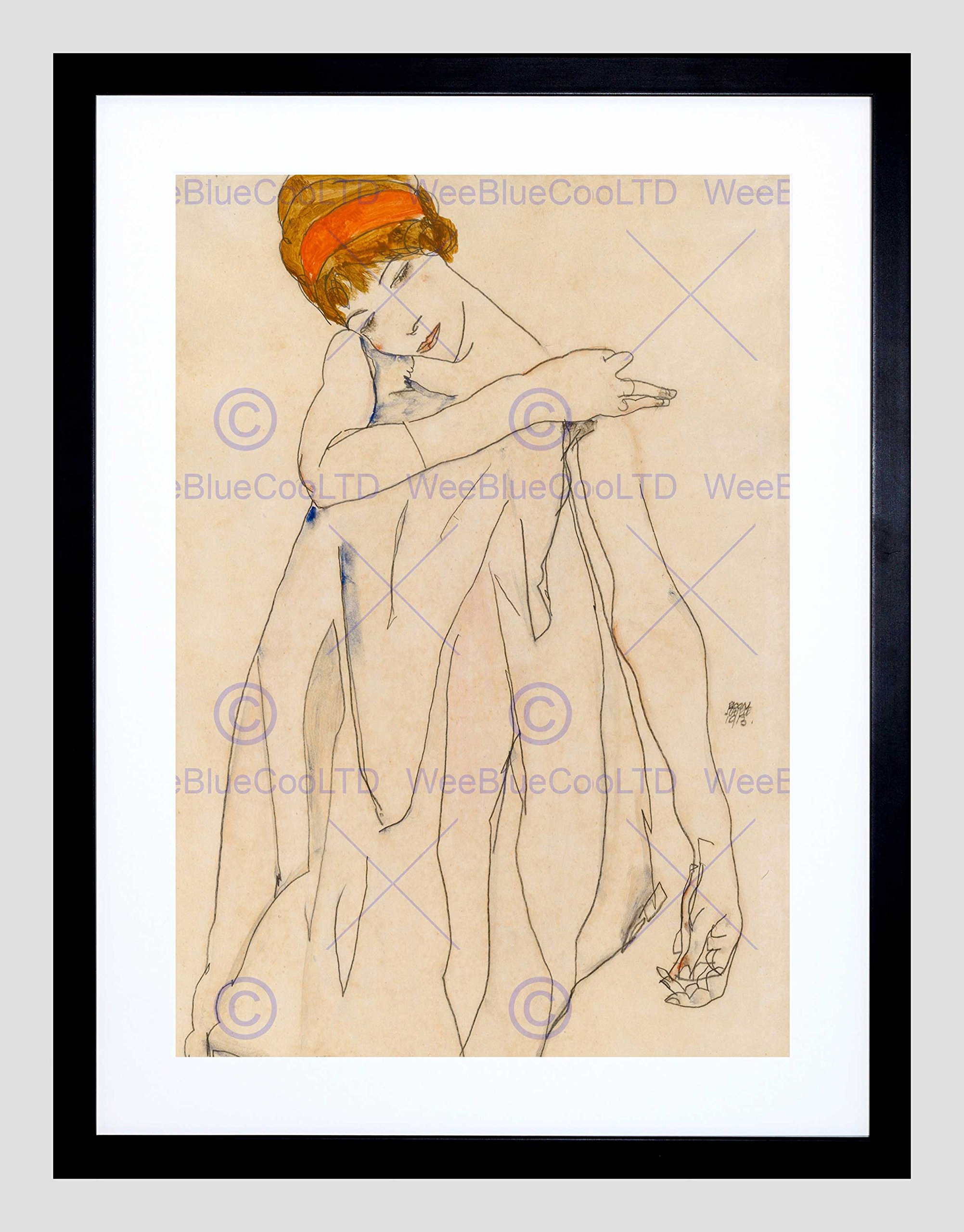 Wee Blue Coo Egon Schiele Austrian Dancer Die Tanzerin Framed Wall Art Print