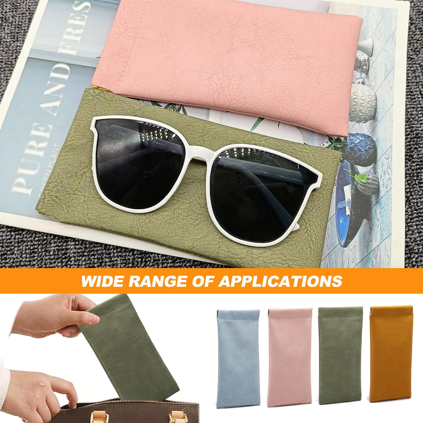 Brillenetui Weich Leder Brillenbeutel Sonnenbrillenetui Brillentasche Brillenhülle Sonnenbrillen Brillen Etui Sonnenbrille