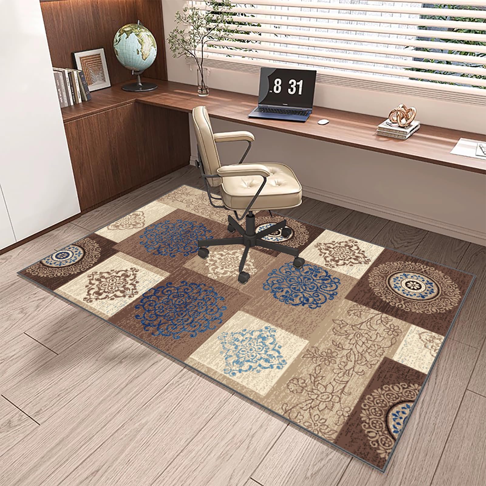 90 x 160 cm Bodenschutzmatte für Hartböden, Schreibtischstuhl Unterlage, Bürostuhl Unterlage Teppich, Computerstuhl Teppiche, Teppich Bürostuhl matten für Laminat, Parkett, Kratzfest Rutschfest