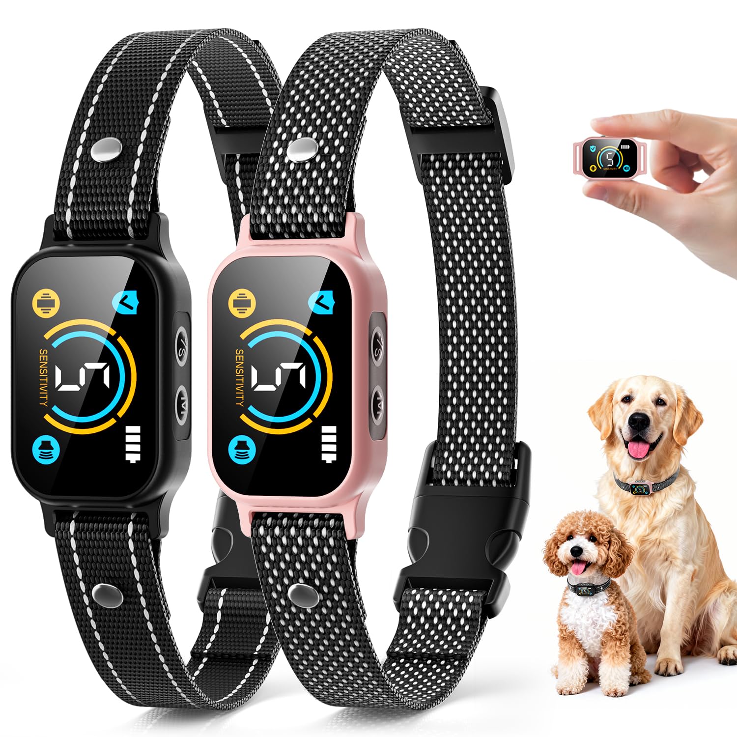 ianciu 2 Pack Bark Collar