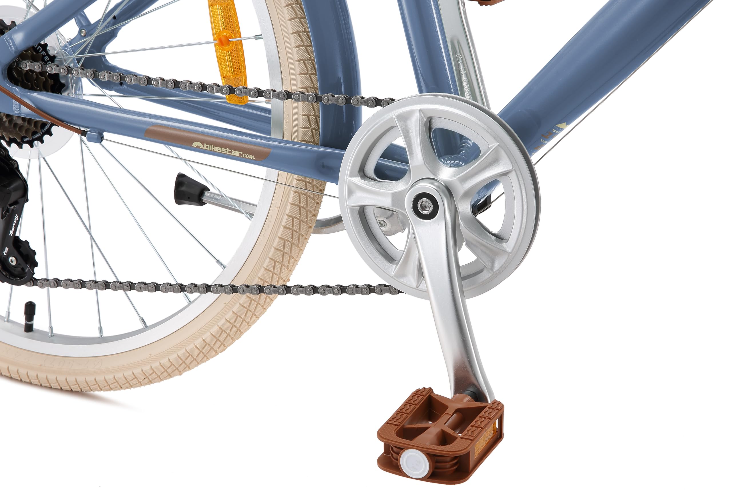 BIKESTAR Alu Kinderfahrrad ab 9-10 Jahre | 24 Zoll City Bike, 7 Gänge, V-Bremse | Risikofrei Testen