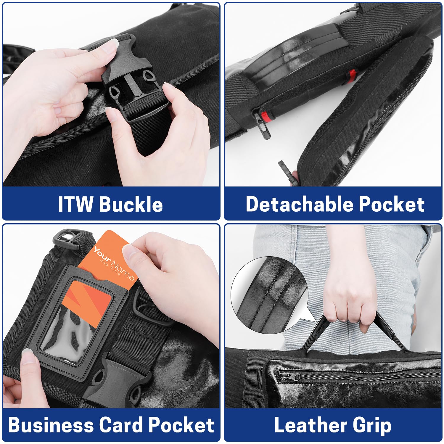 Borsa arrotolabile per coltelli da chef, in tela resistente e pelle, custodia impermeabile per coltelli con 10 scomparti e 1 custodia rimovibile, per casa, cucina, campeggio, escursionismo