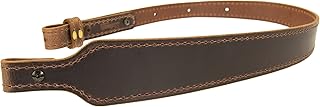 BF70022_Buffalo Leather Cobra Rifle Gun Sling_Crazy Horse/Brown_Amish Handmade - Nohma Leather