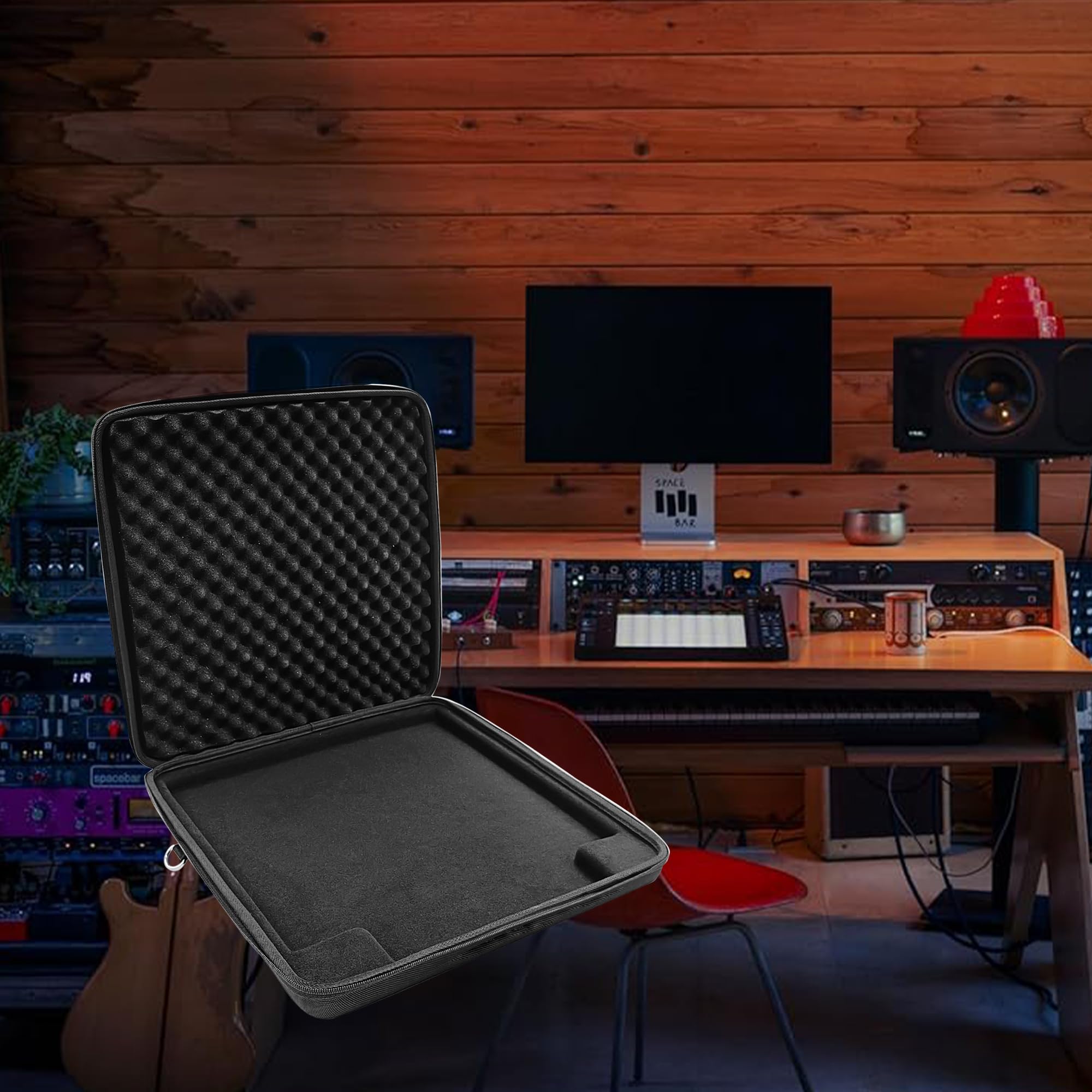 Musiin Custodia per workstation audio compatibile con Ableton Push 3 | Custodia rigida personalizzata con tracolla e rivestimento in pile per proteggere il tuo dispositivo