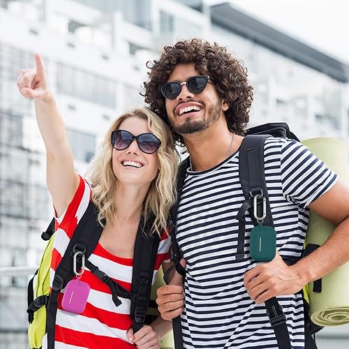 Miniatura 7 de SATLITOG - Funda protectora de silicona con llavero, compatible con Apple AirPods Pro (frontal LED visible).