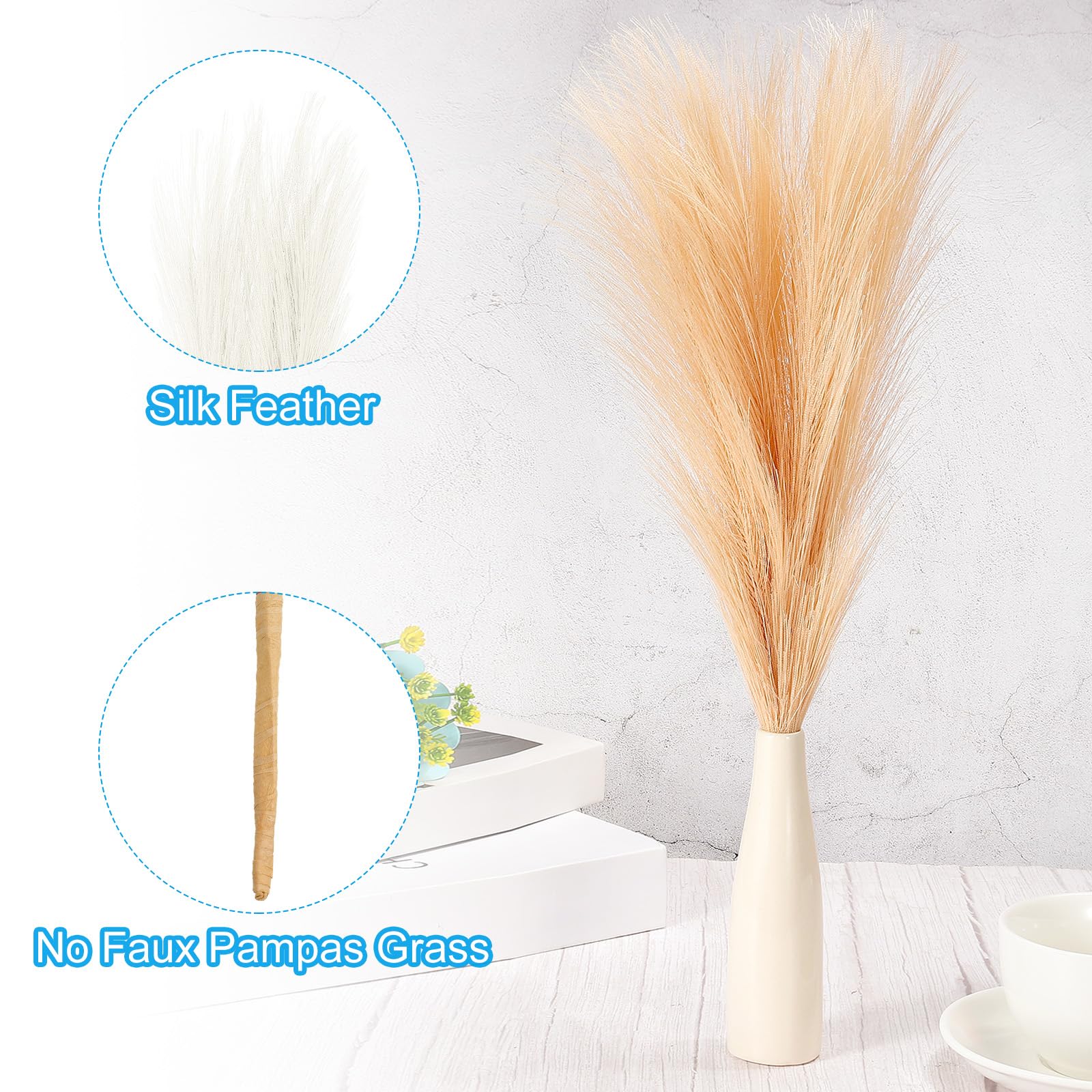 PATIKIL 17 Inch Faux Pampas Grass - Image 4