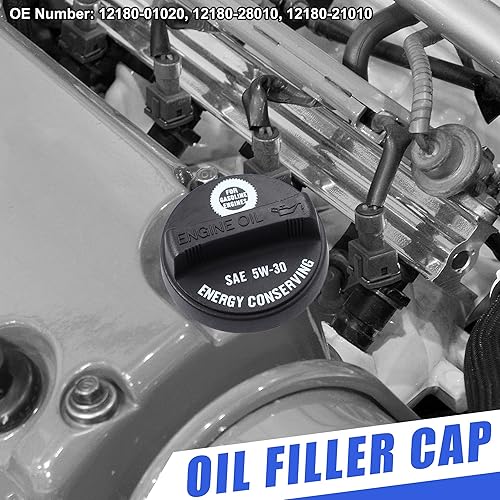 Miniatura 2 de X AUTOHAUX Tapa del depósito de combustible del motor, tapa de tapón de llenado de gasóleo para reemplazar 12180-01020 12180-21010 para Toyota