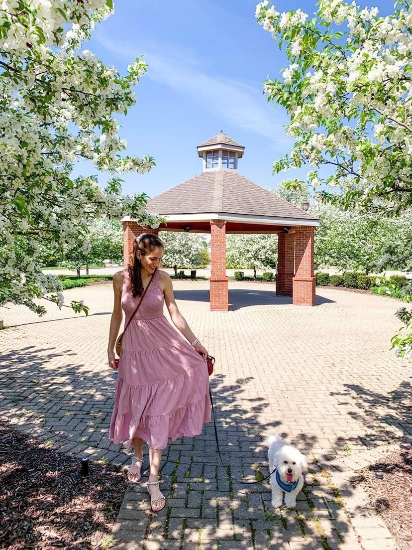 PRETTYGARDEN Women's 2026 Casual Loose Plain Maxi Sundress Smocked Tank Dress Sleeveless Summer Beach Tiered Long Dresses