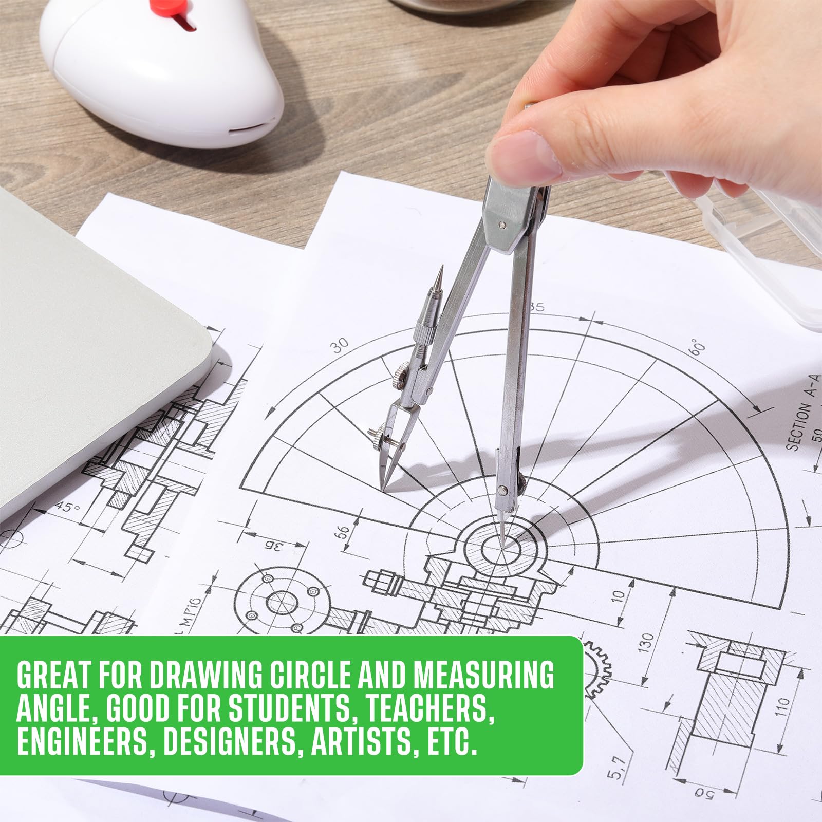Snapklik.com : EBOOT Student Geometry Math Set, Drawing Compass And 6 ...