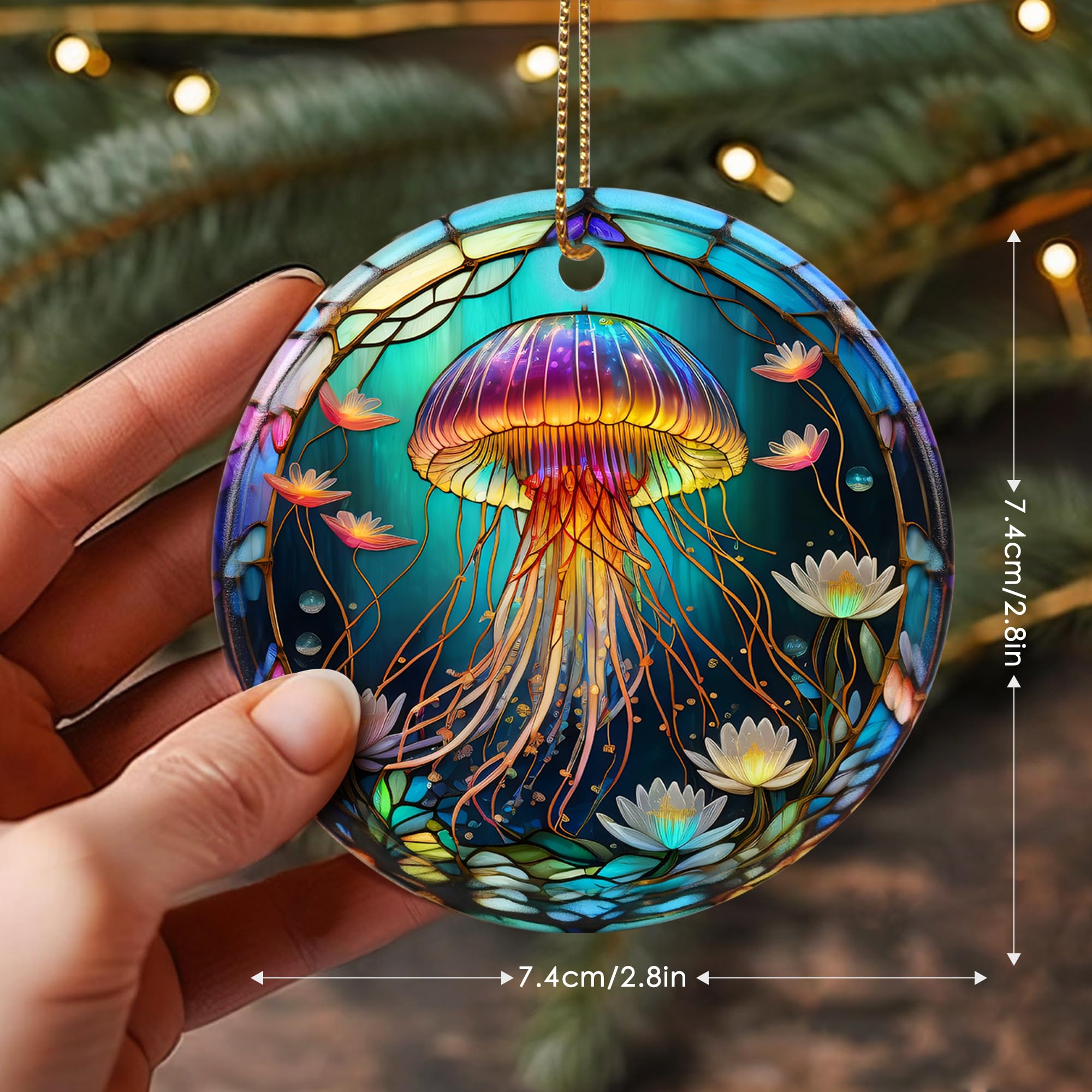 Amazon.co.jp: Touber ステンドセラミッククラゲオーナメント クラゲの