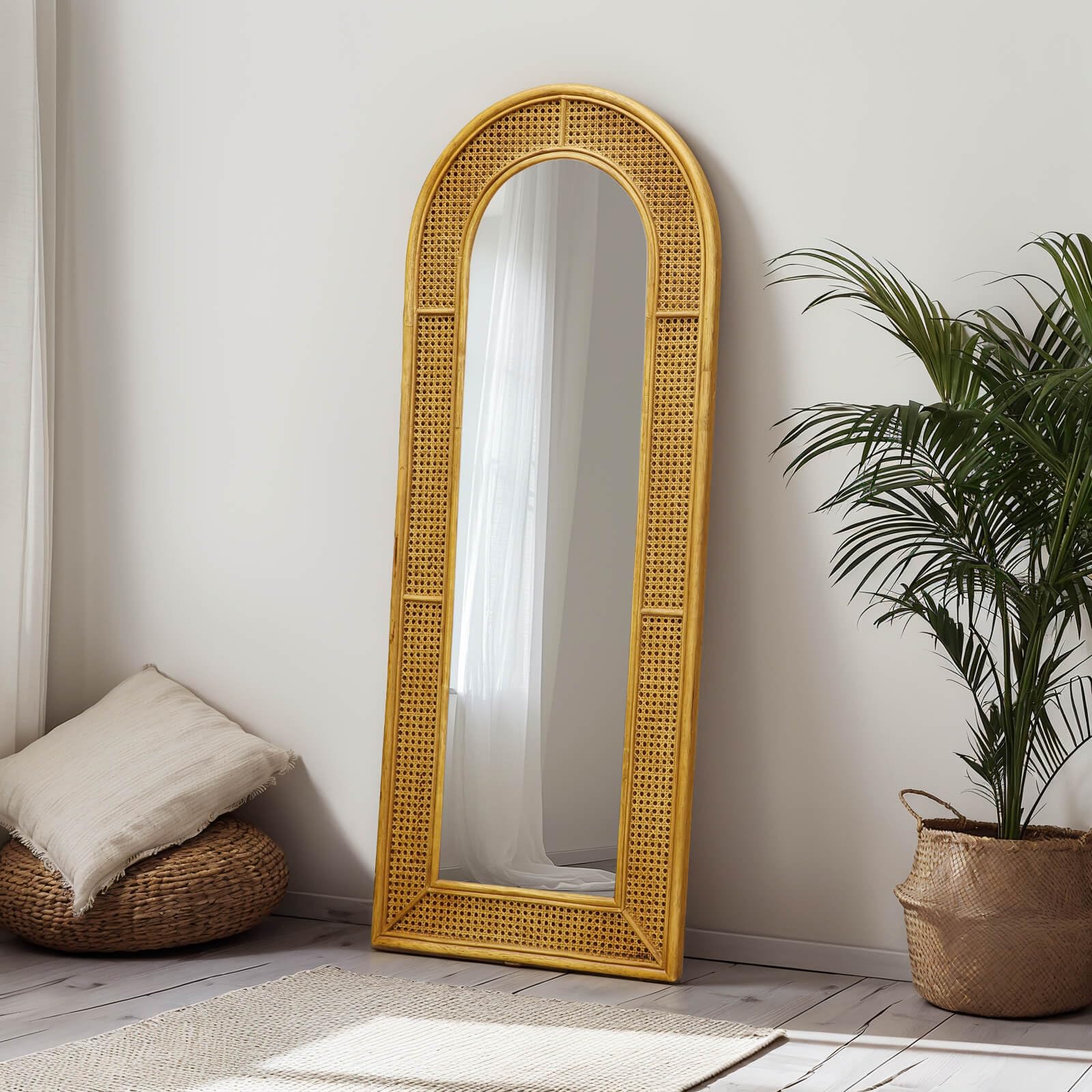 Amazon.com: QUOAOT Rattan Full Length Mirror, 60''x24
