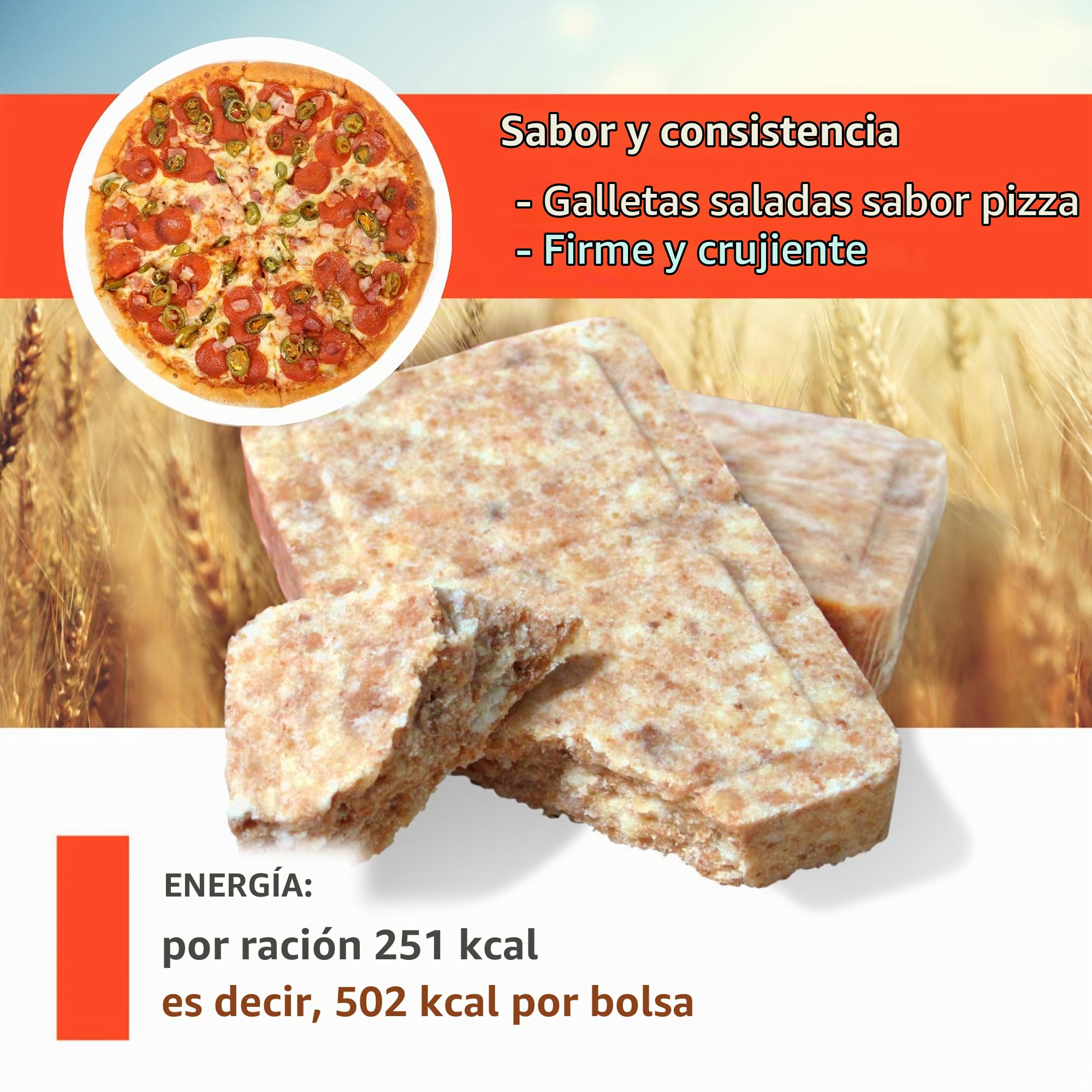 CONVAR-7 Barrita Energética Pizza Ración de Supervivencia Emergencia