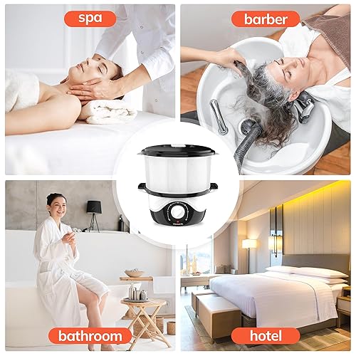 Miniatura 14 de TASALON Vaporizador de toallas calientes para tratamientos faciales, calentador de toallas calientes se calienta rápidamente en 5 minutos, máquina