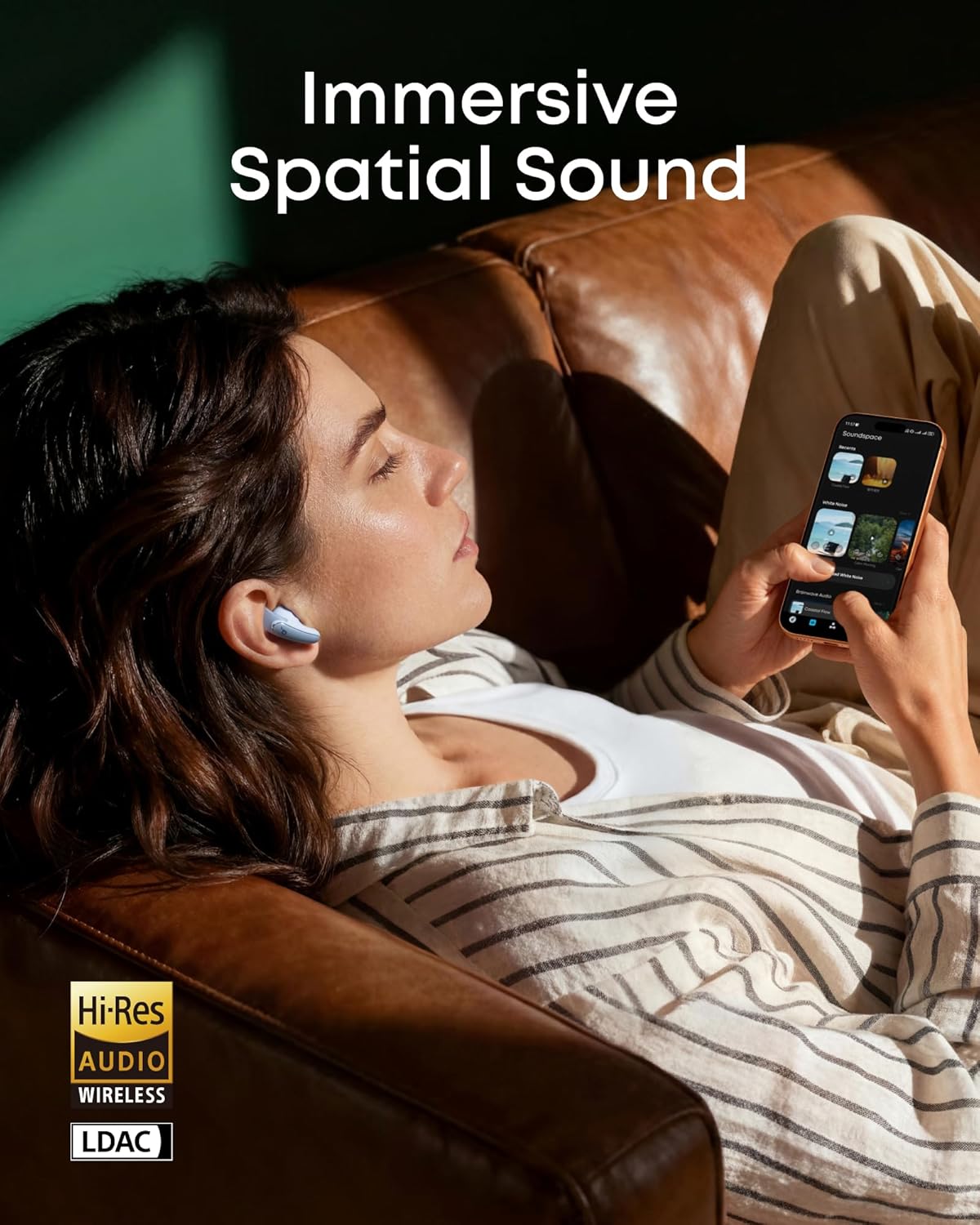 Soundcore Liberty Buds by Anker, Semi-in-Ear Design, Removable Ear Fins, Real-Time Adaptive Noise Cancelling, Fast Charging, Wireless Bluetooth Earbuds,Translation Earbuds, 30H Playtime