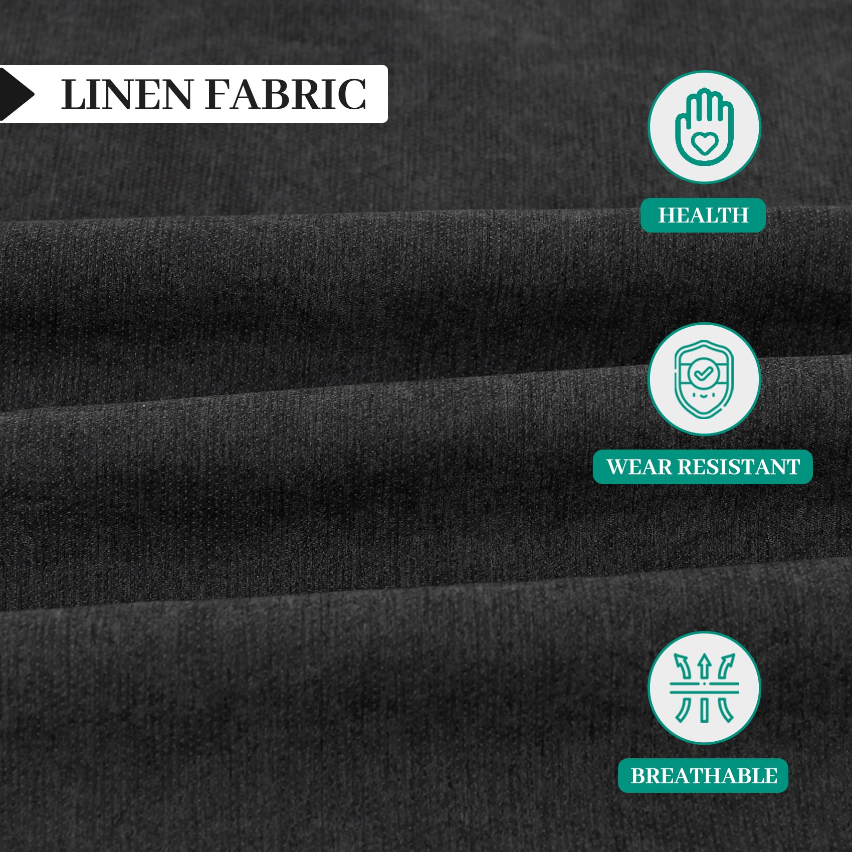 Sutteles Bench Cushion, Indoor/Outdoor Bench Cushion with Double Piping,for Indoor Window/Piano Bench/Porch Swing/Dining Bench/Patio Bench(48x16x3, Black)