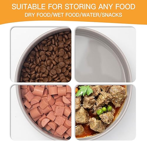 Miniatura 3 de Cuenco de cerámica para perros, 5.5 pulgadas, pequeño, resistente a derrames, resistente y moderno, alimentación de mascotas para perros pequeños y