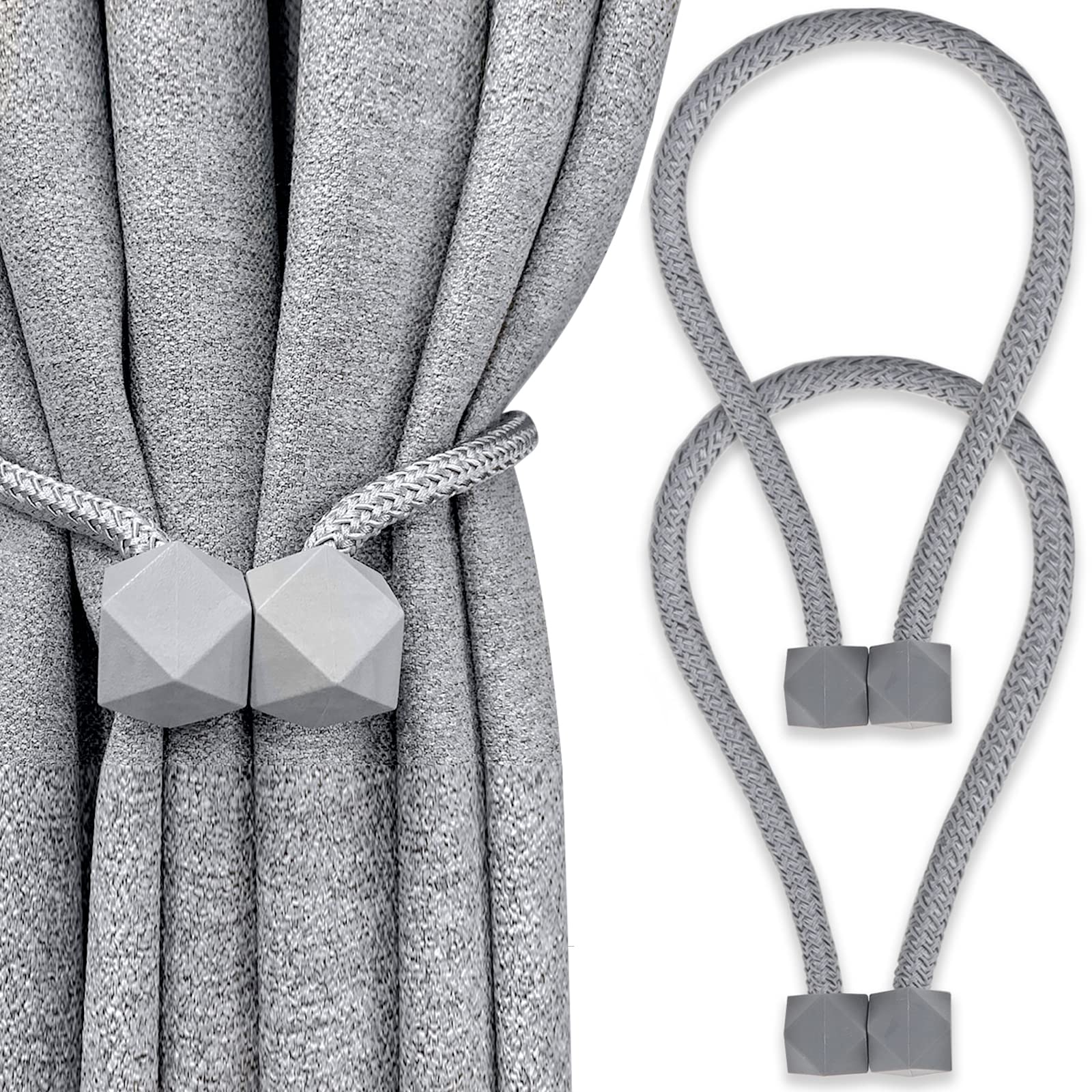 Lntyq 2er-Pack Magnetische Vorhang-Raffhalter Mit K Produktbild-Vorschau 3