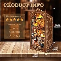 Vista 2 de Kit de Rincón de Libros, Tienda Mágica de Muñecas para Casa de Muñecas, Estantería para Libros, Decoración de Pasillo, Kit de Bricolaje de Casa