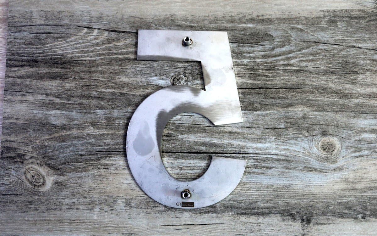 70% оƒƒ Evеrуthіng QT Modern House Number - SUPER LARGE 12 Inch - Brushed Stainless Steel (Number 5 Five), Floating Appearance, Easy to install and made of solid 304 70% оƒƒ Evеrуthіng QT Modern House Number - SUPER LARGE 12 Inch - Brushed Stainless Steel (Number 5 Five), Floating Appearance, Easy to install and made of solid 304