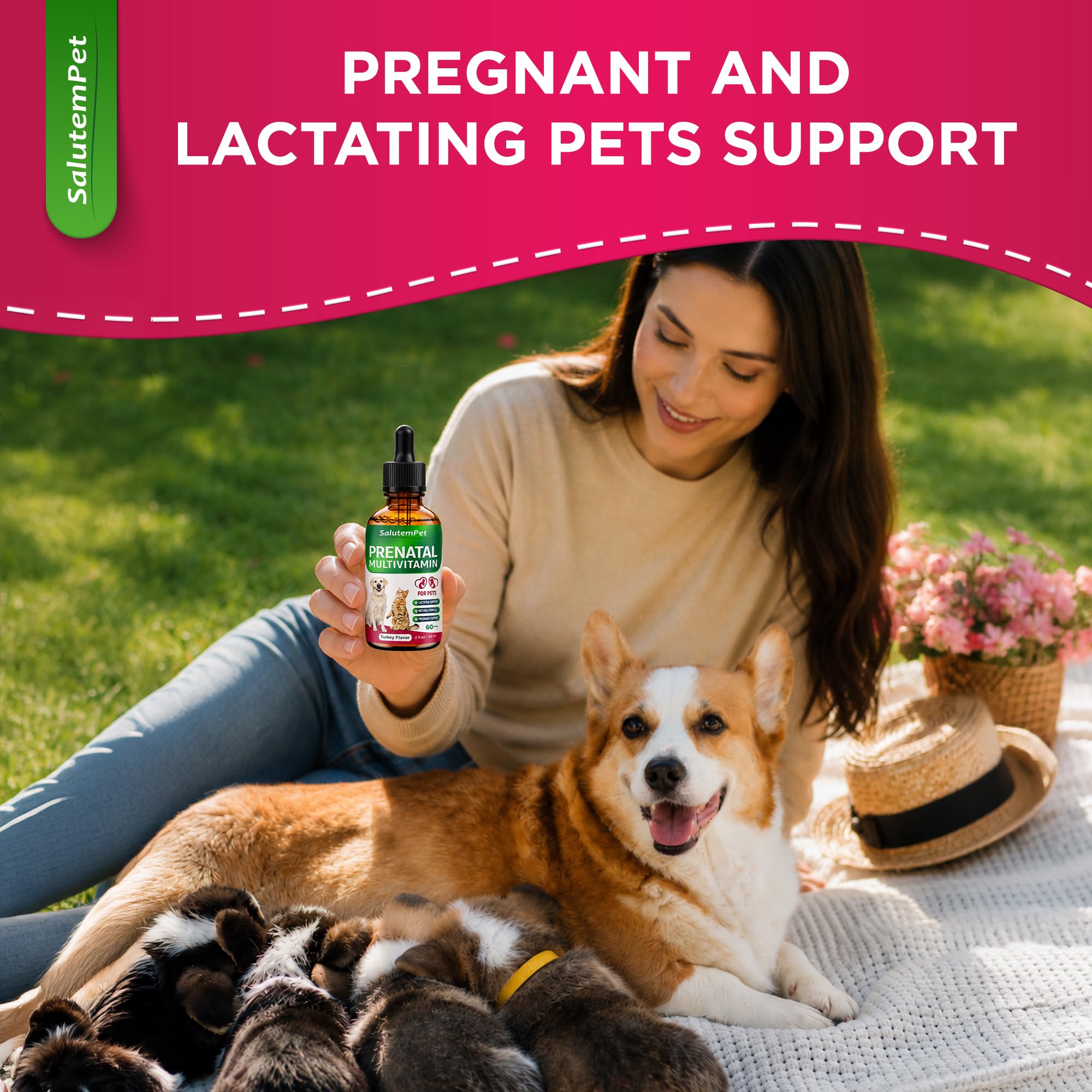 Dog Prenatal Vitamins for Moms During Lactating – Prenatal Vitamins for Dogs & Cats of All Breeds to Care for Pet Development – Multivitamin for Cats – 2 Oz – Herbal Supplement for Pets — Amazon image 8