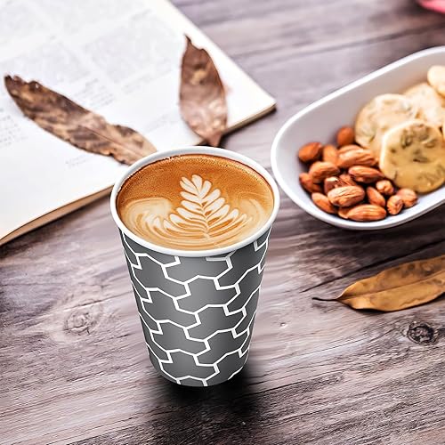 Miniatura 6 de Vasos de papel de 12 onzas, 240 unidades, tazas de café desechables, vasos para bebidas calientesfrías para agua, café, té, jugo