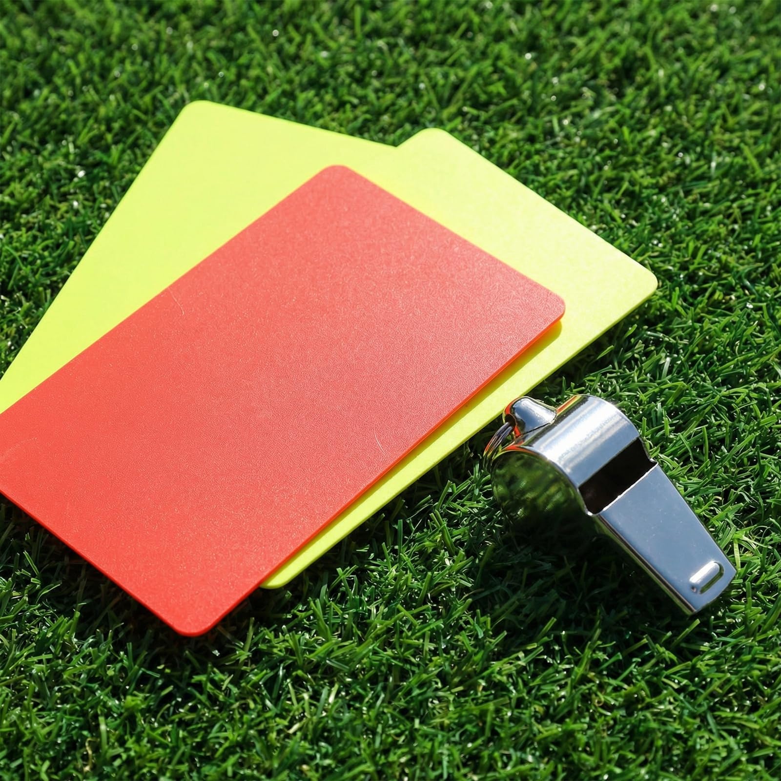 Dos Tarjetas De Árbitro De Fútbol, Roja Y Amarilla, Equipo para Árbitros Y Entrenadores, Material De PVC