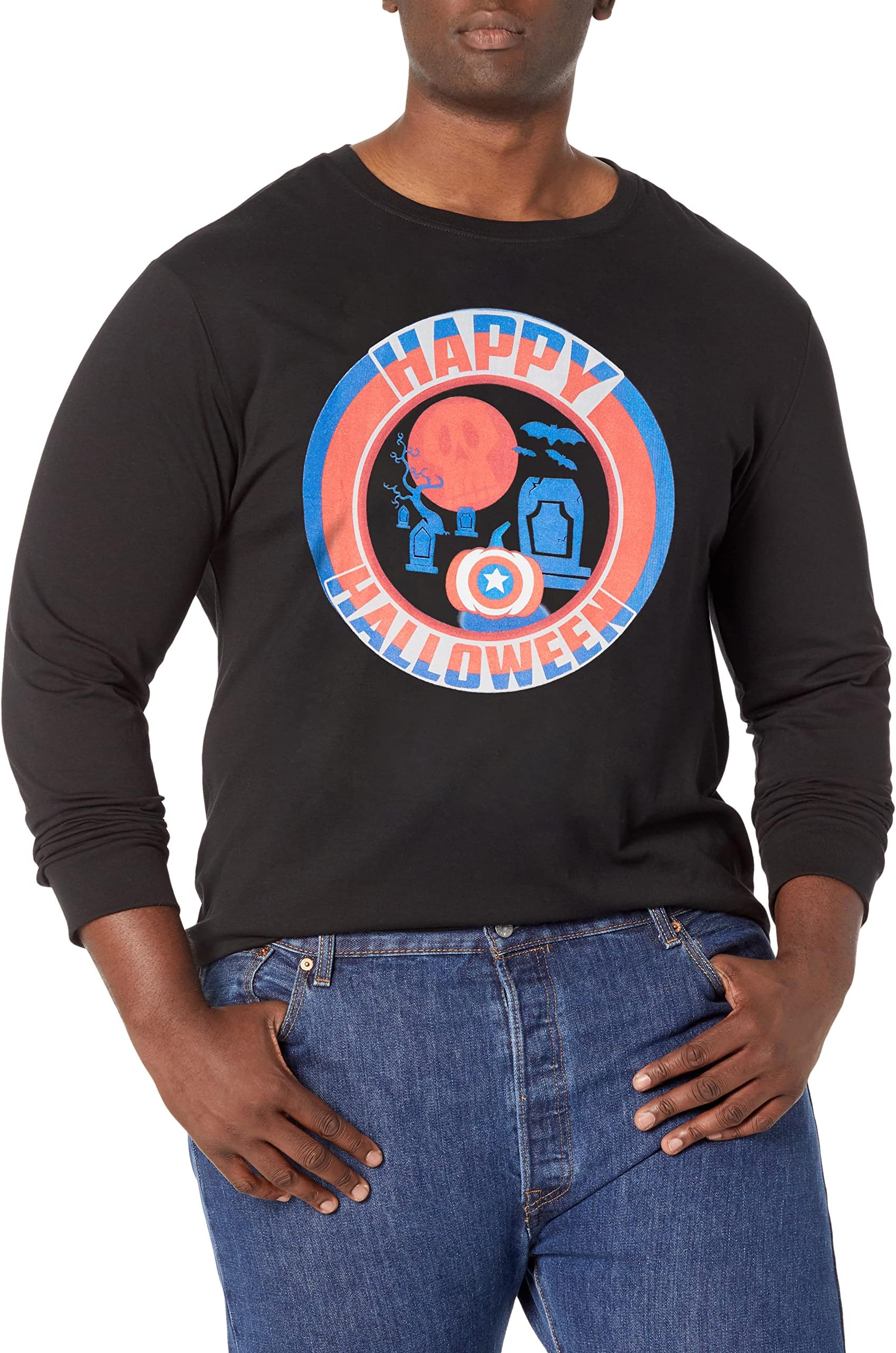 Marvelmens Marvel Classic Cappy Halloween Men's Tops Short Sleeve Tee Shirt T-Shirt