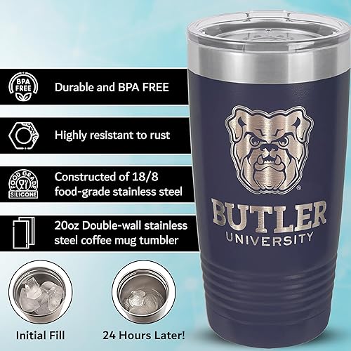 Miniatura 2 de Joseph's Workshop Butler University - Vaso de recuerdo de 20 onzas con regalo azul mayordomo