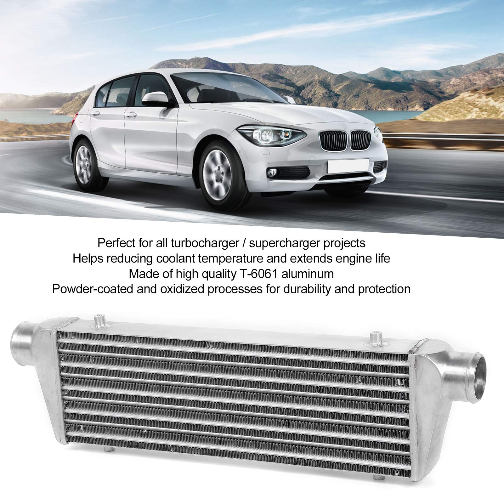 Uniwersalny intercooler, zmodyfikowana chłodnica intercooler, przednie mocowanie do akcesoriów samochodowych
