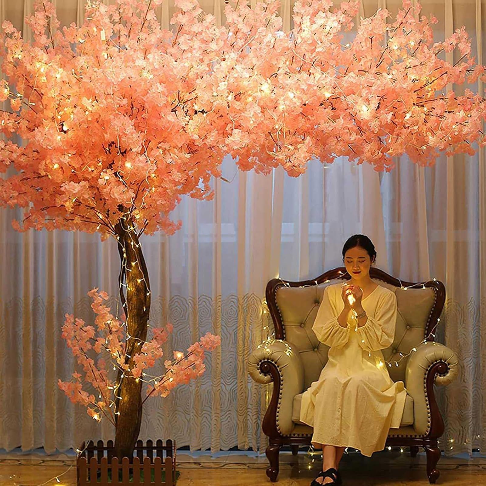 Fleur de cerisier artificiel en soie Sakura de haute qualité