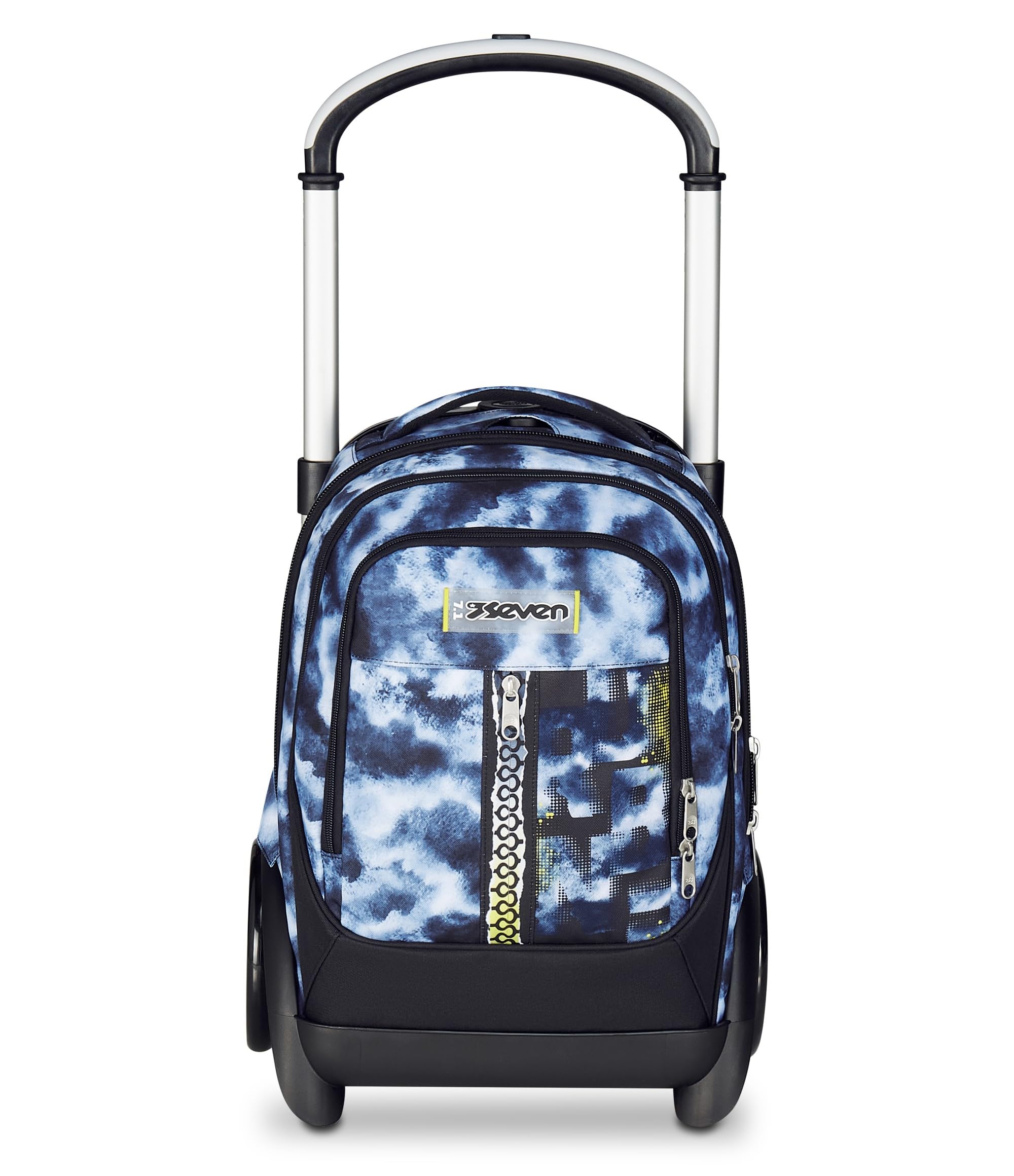 Seven Trolley Scuola Sganciabile Tyre, Grigio, Zaino Con Carrello Sganciabile Da 40 Litri Di Capacità, Maxi Ruote e Crossover System, Maneggevole e Resistente, Scuole Elementari e Medie, Bambin0