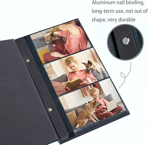 Miniatura 8 de YK Artwood Álbum de fotos con 300 bolsillos para fotos de 4 x 6 pulgadas, cubierta de cuero de primera calidad, álbumes de fotos, álbumes de fotos,