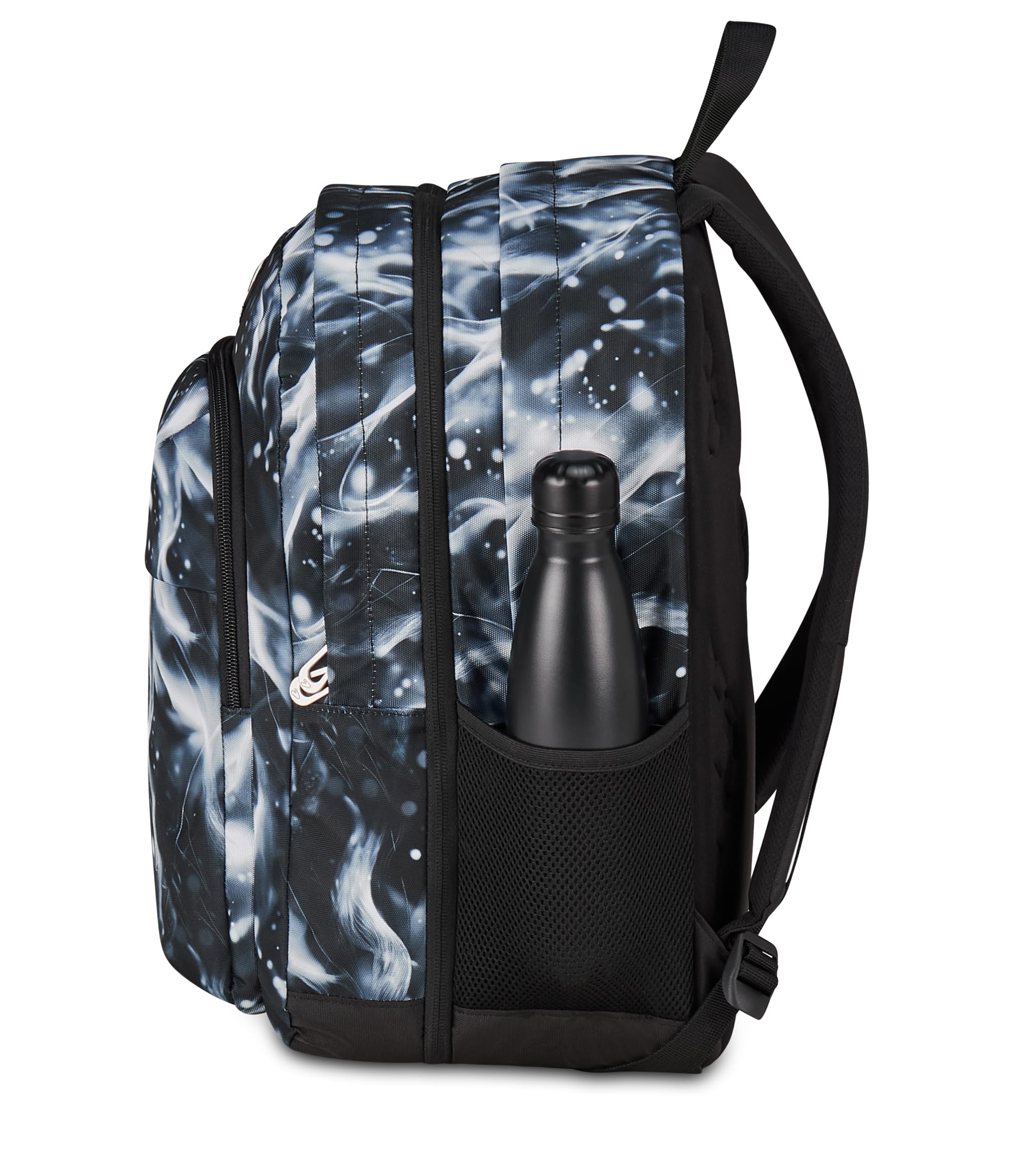 Seven Zaino Scuola The Double Pro XXL Detach, Nero, 34 L, Doppio Scomparto, Cuffie wireless incluse, Zaino Staccabile e reversibile, Tasca porta pc, Tasche multiuso, Scuola media e superiore, Ragazzi