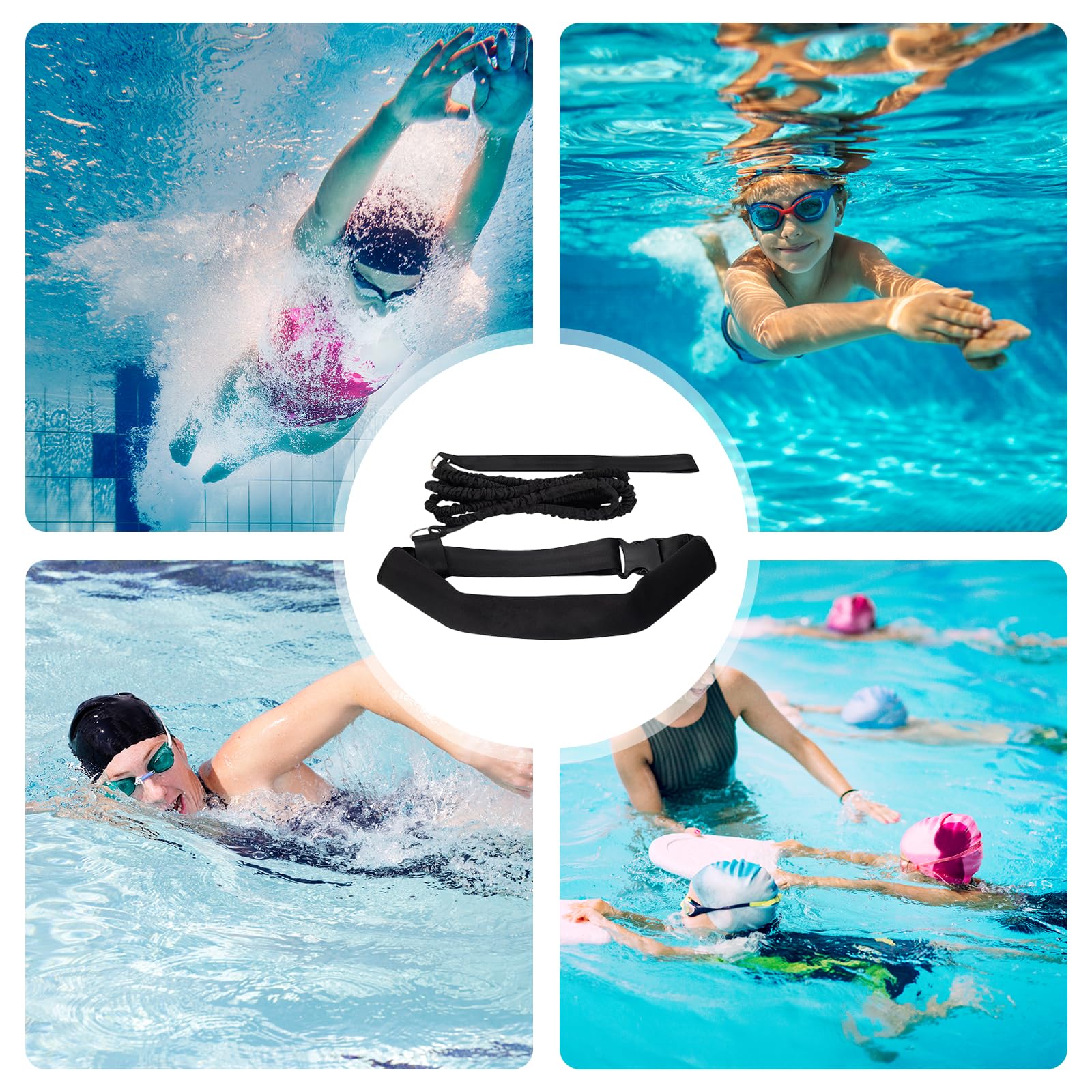 Cintura Da Nuoto Per Piscina, Swim Training Guinzaglio, Cintura Di Allenamento Per Il Nuoto Cinture Di Allenamento Per Nuotare Cintura Regolabile Cintura Per Allenamento Di Resistenza