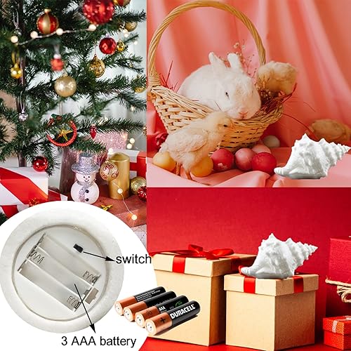 Miniatura 5 de Luz nocturna de caracola, luz nocturna LED alimentada por pilas para habitación de niños, temporizador de apagado automático, decoración de