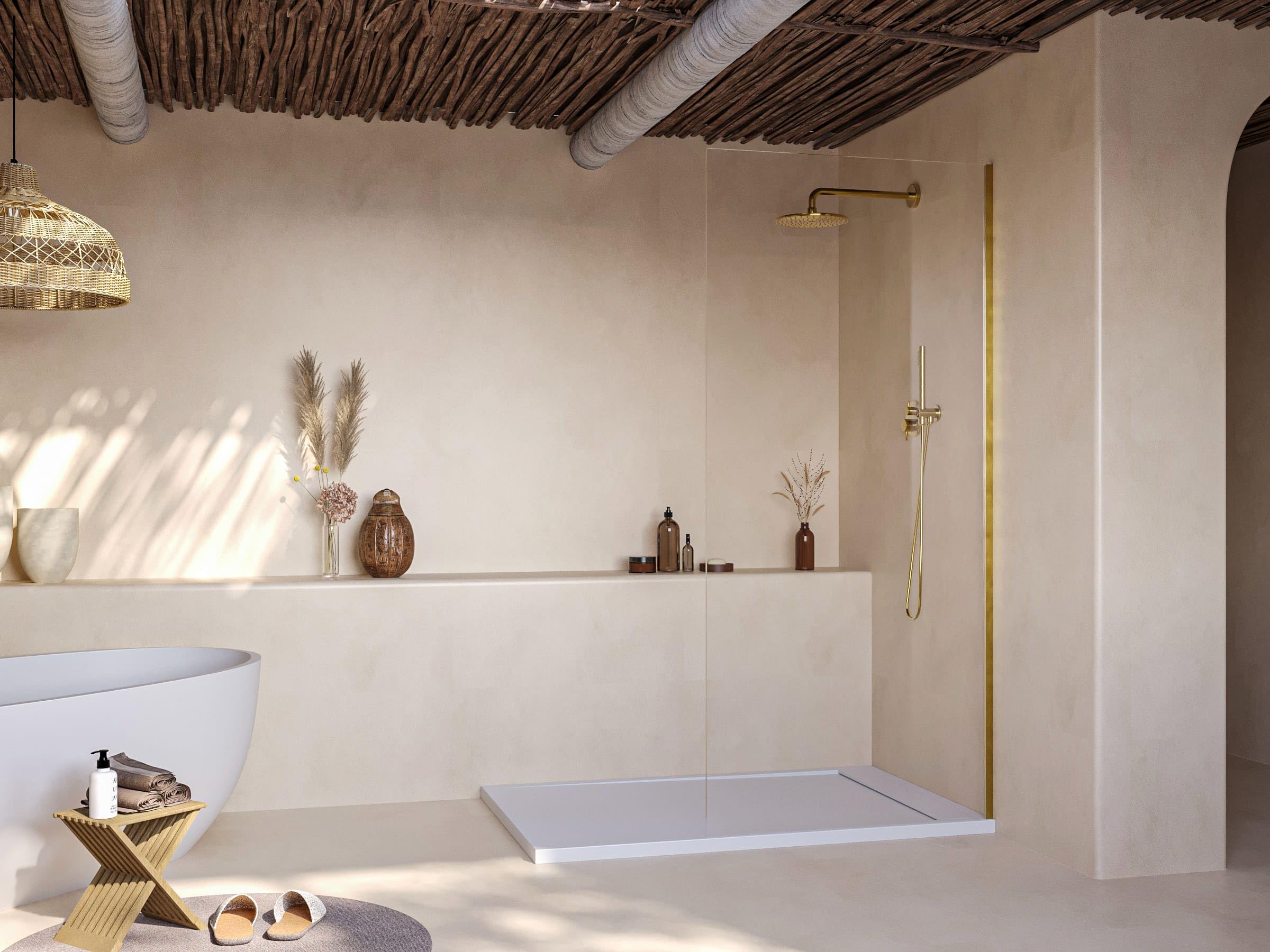 SoulHome Plato de Ducha Resina Blanco 160x90 Diseño Minimalista | Antideslizante C3, Extraplano, Resina y carga mineral, Textura Liso Piedra, Antibacteriano, Gel-coat, Incluye válvula desagüe