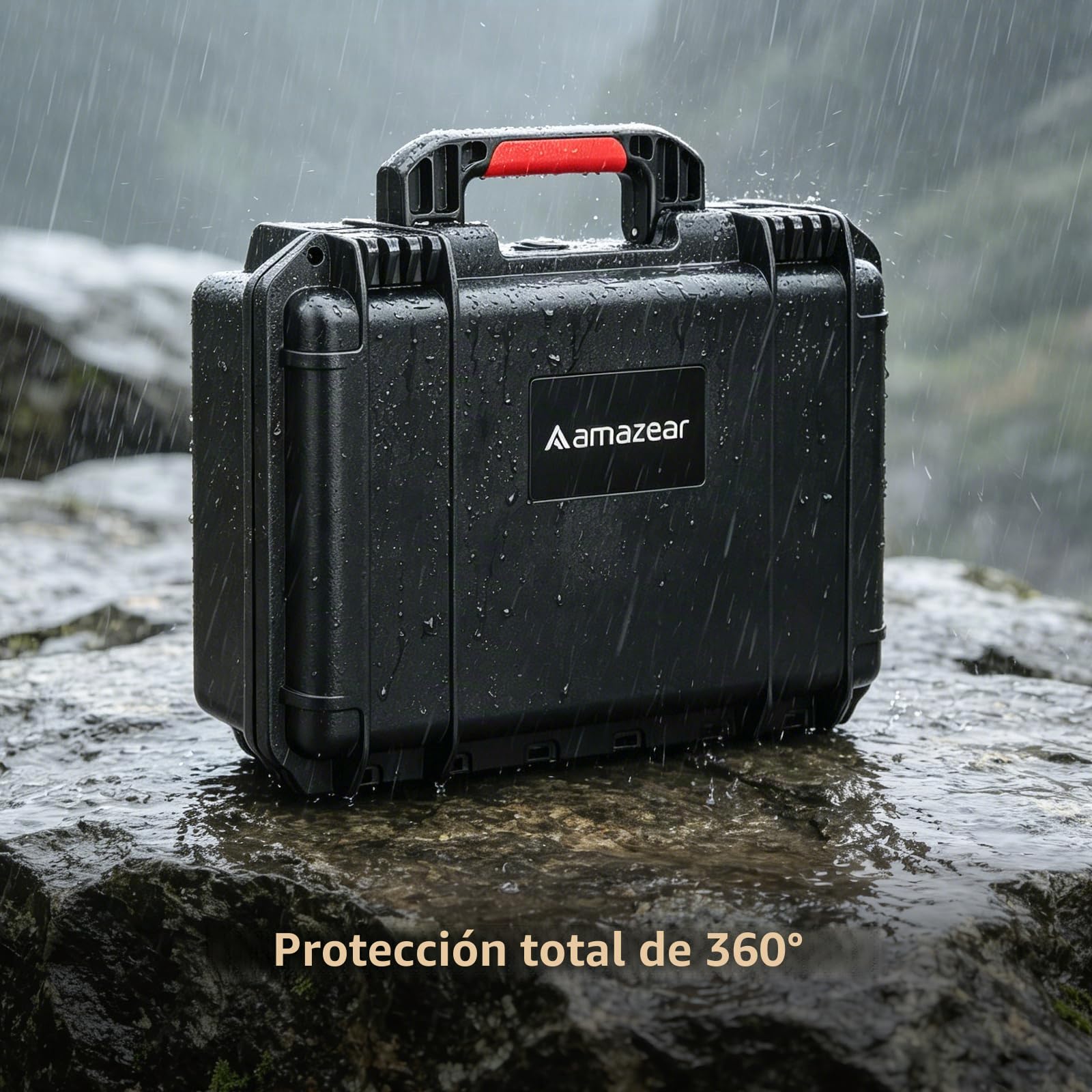 AMAZEAR Funda Impermeable para dji Osmo Pocket 4 Accesorios y cámara, Funda Protectora en diseño rígido, Especialmente diseñada para el Kit Osmo Pocket4, con Correa de Mano y mosquetón