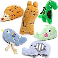 Vista 1 de Cat Toys, Interactive Cats Toy for Indoor Cats, Soft and Durable Crinkle Sound Catnip Toys, Catnip Filled Mouse Cat Teething Chew Toy (Pack of 6)