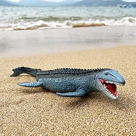 Gemini&Genius Mosasaurus Toy for Kids, Marine Reptile Animal Soft Plastic Sea Shark Toy Action Figure, Gift Great for Educational, Cake Topper, Swim, Bath Toys, Stocking Stuffers for Kids