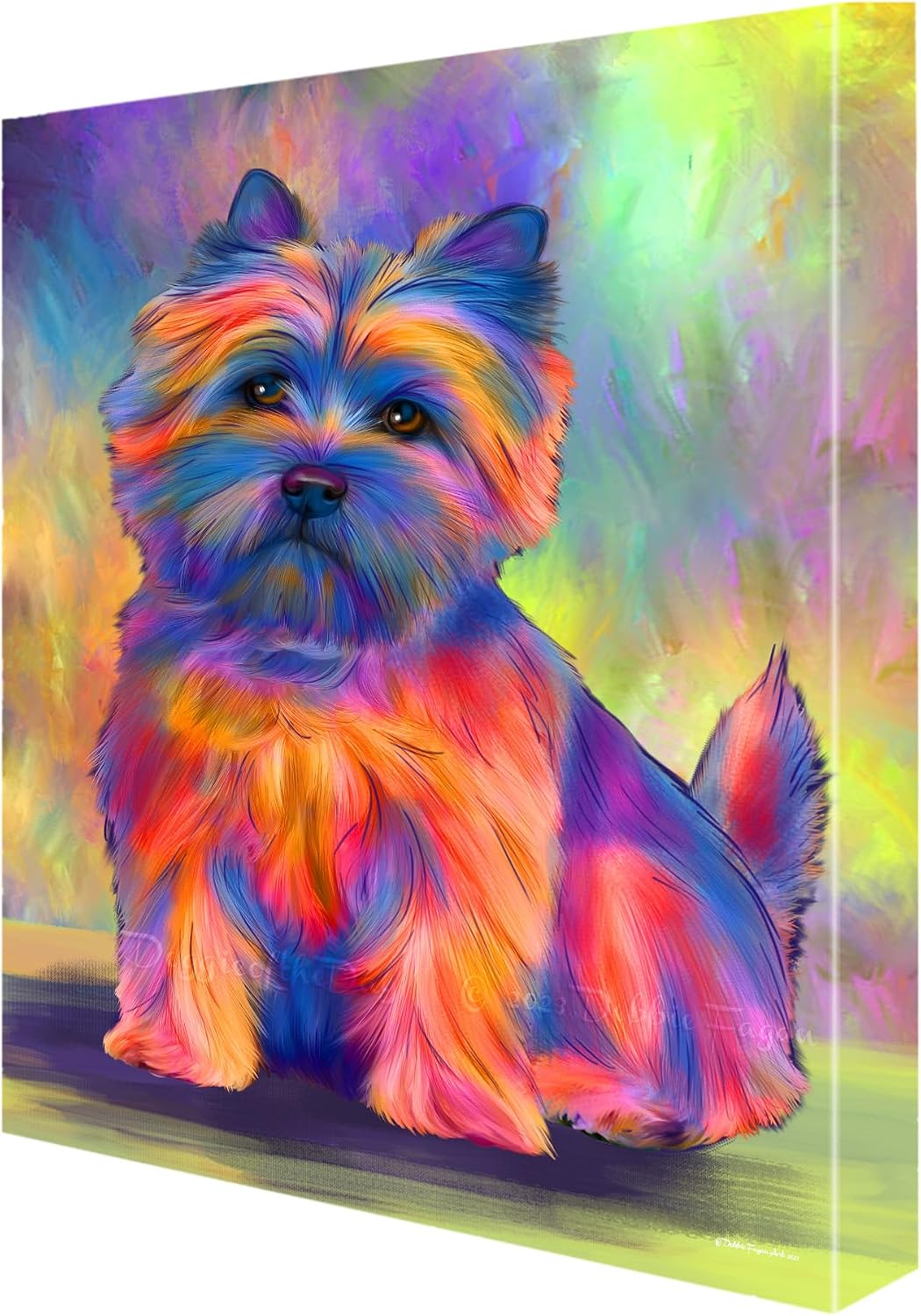 Doggie of the Day Paradise Wave with Cairn Terrier Dogs Canvas Wall Art - Premium Quality Ready to Hang Room Decor - 1.5" Thick Canvas Wrap 16" x 20"