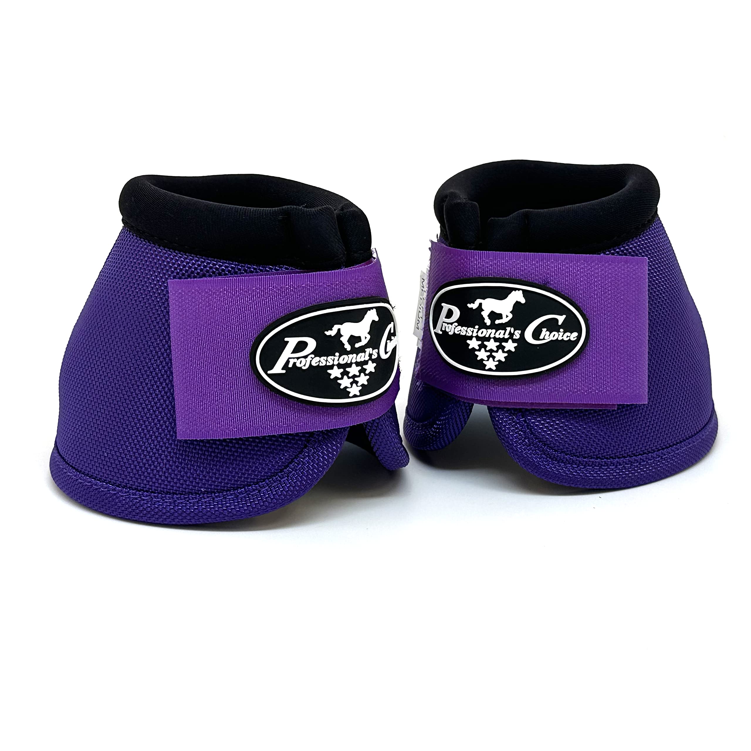 Professional's Choice Balistic Overreach Cloches pour Chevaux | Superbe Protection, durabilité et Confort | Crochet et Boucle à enroulement Rapide | Vendues par Paires | Violet Moyen