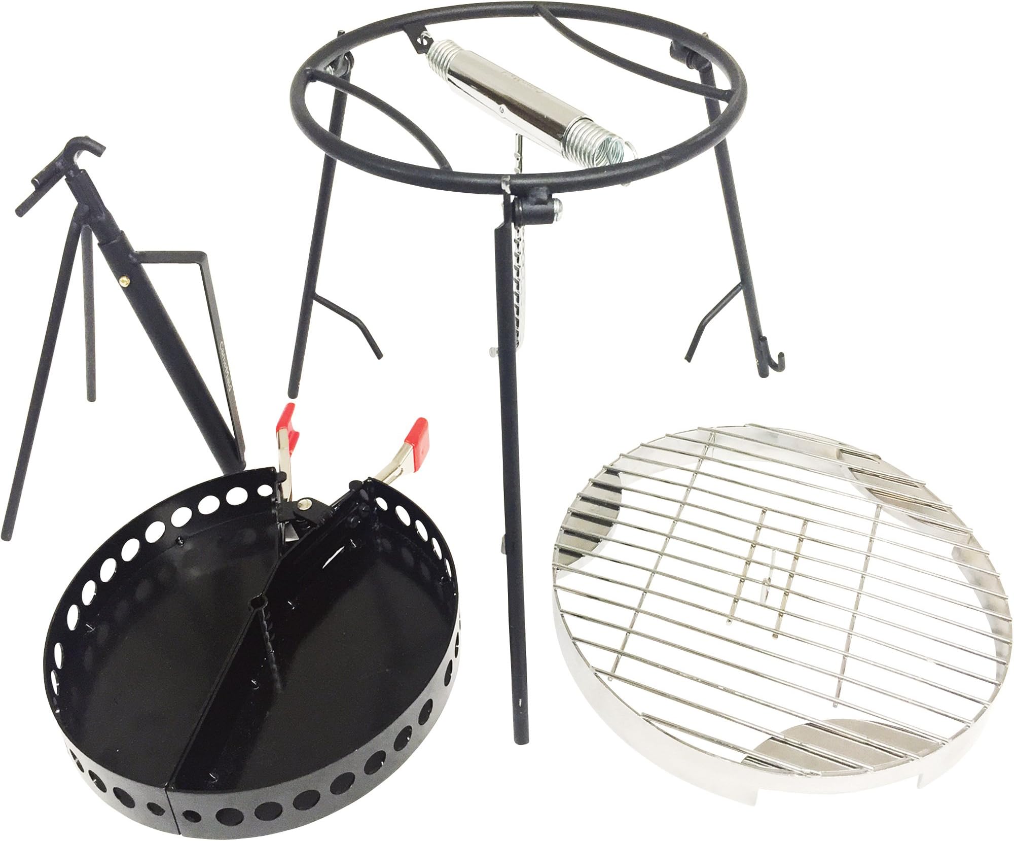 Outdoor Cooking Set - Dutch Oven Tools Set - Charcoal Holder & Cast Iron Grill Accessories - Camping Grill Set - Outdoor Cooking Essentials - Camp Kitchen Equipment - (4 Piece Set)